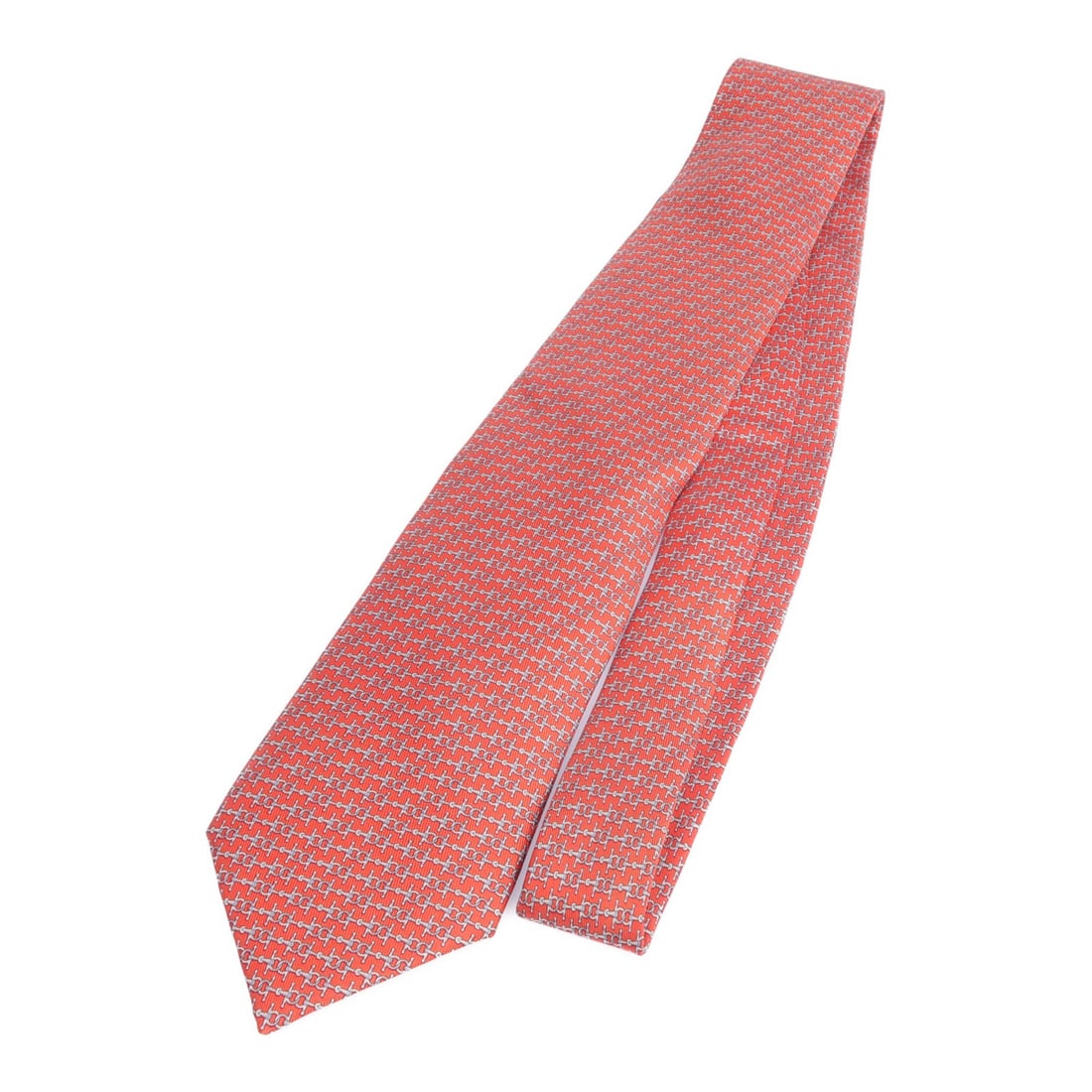 Red Silk Necktie from Hermes France (1 of 10)