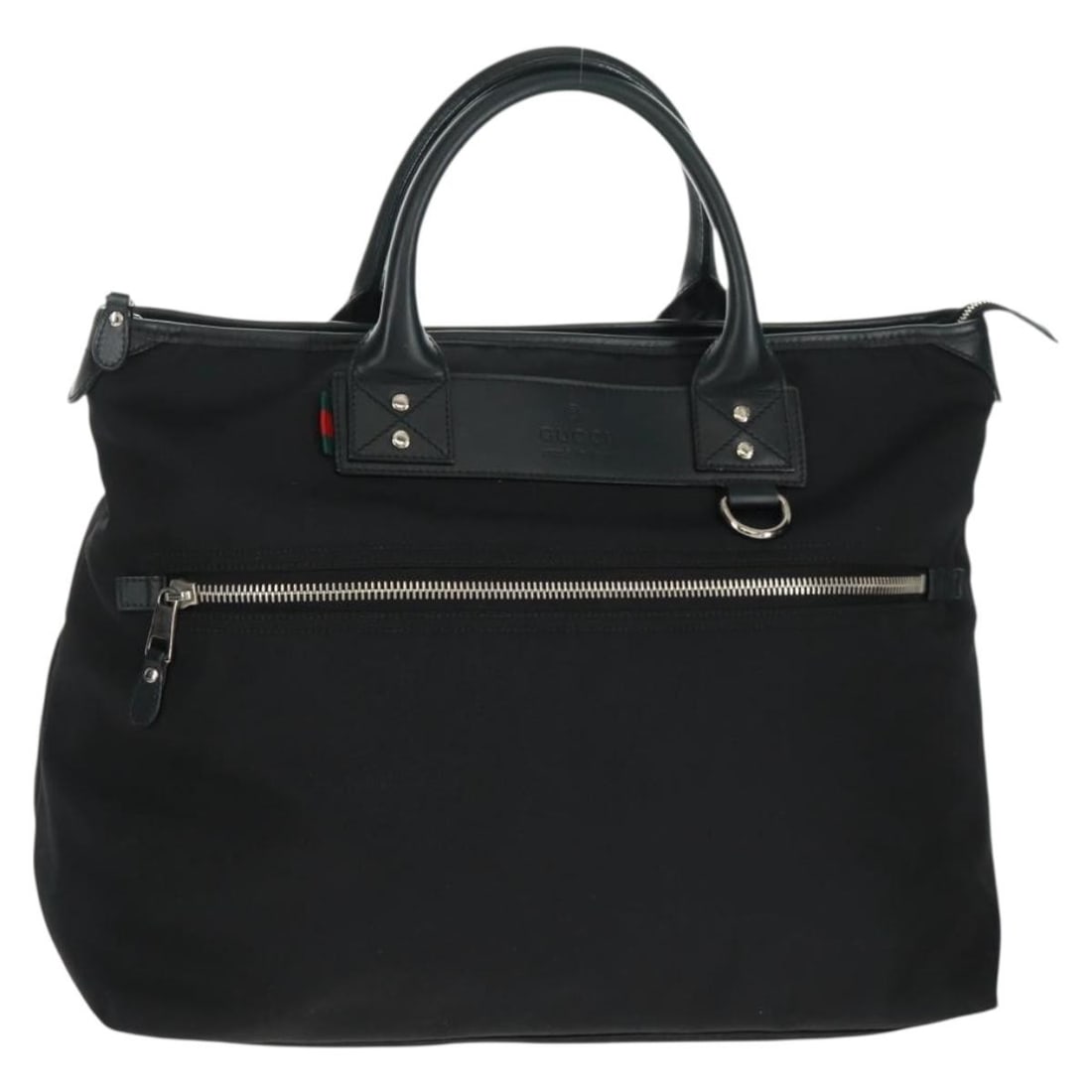 Gucci Nylon Boston Bag Web Sherry Line Black Silver Red 246392 Italy: Gucci Nylon Boston Bag Web Sherry Line Black Silver Red 246392 Italy This is a GUCCI Web Sherry Line Boston Bag crafted from durable nylon in a striking combination of black, silver, and red. Made in 