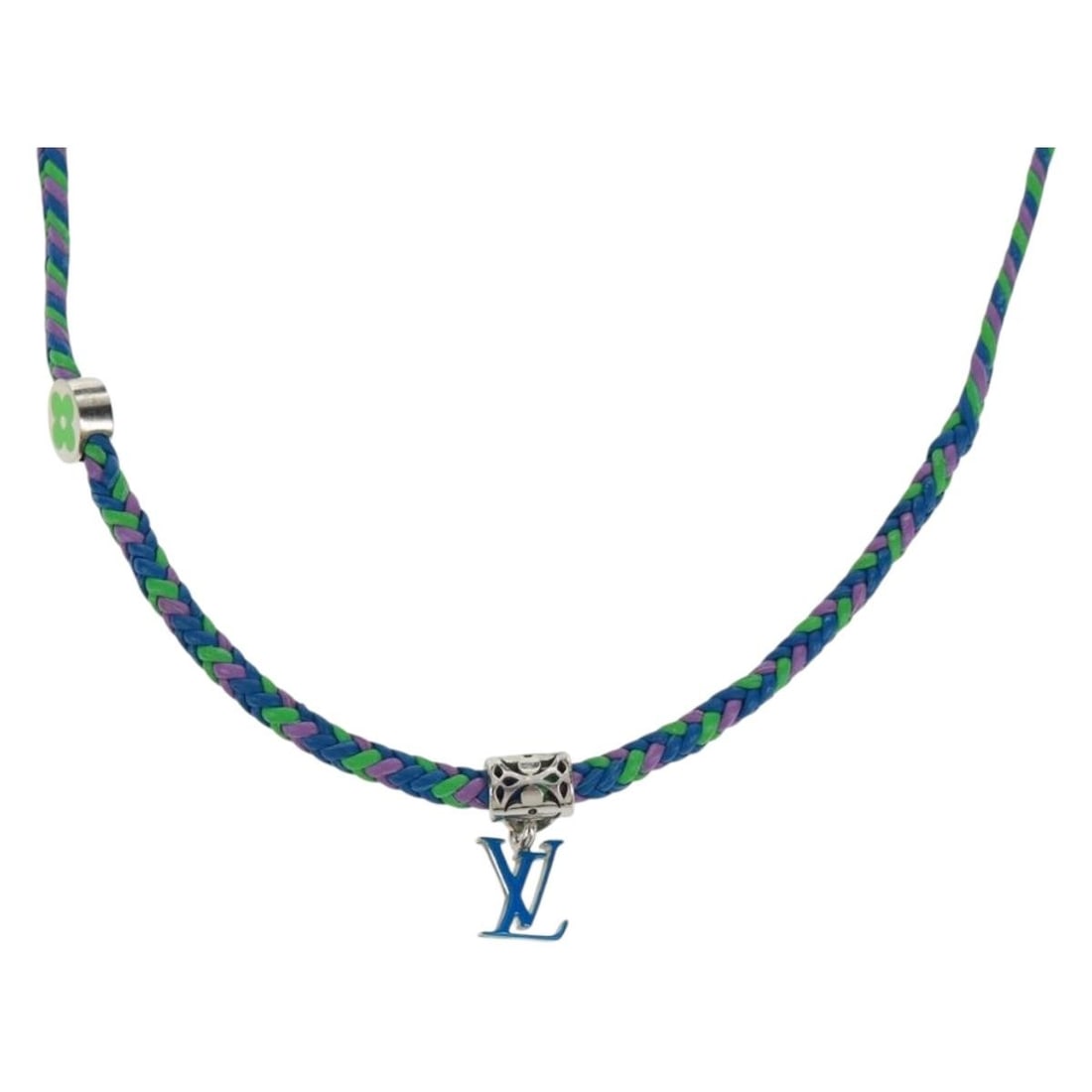 Louis Vuitton Metal Friendship Bracelet Blue M0967Z Made in Italy (1 of 13)