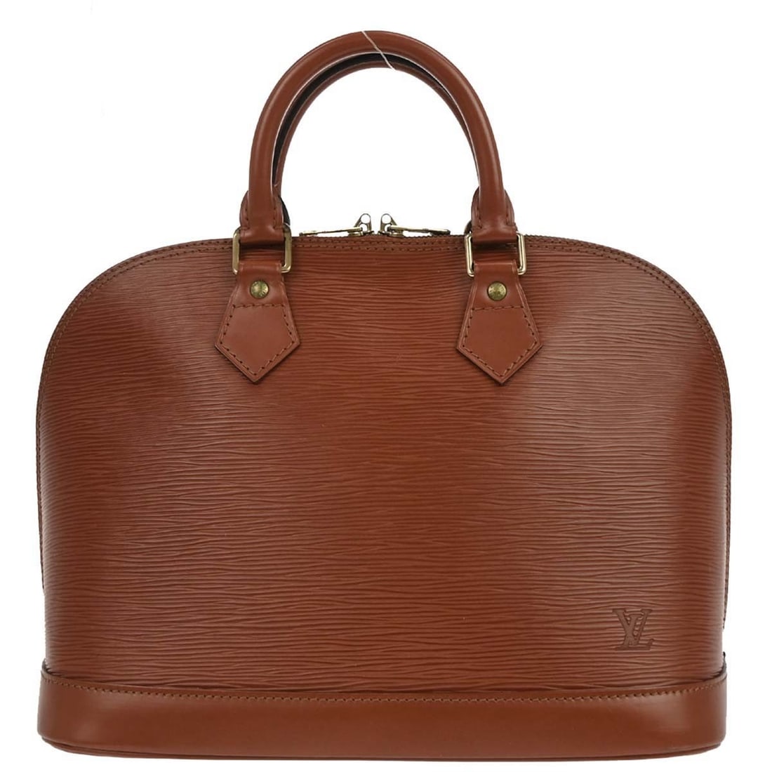 Louis Vuitton Alma Brown Epi Leather Satchel Bag 31cm: Louis Vuitton Alma Brown Epi Leather Satchel Bag 31cm This Louis Vuitton Alma handbag is crafted from Epi leather in a brown color and features a structured silhouette. Designed for women, it offers b