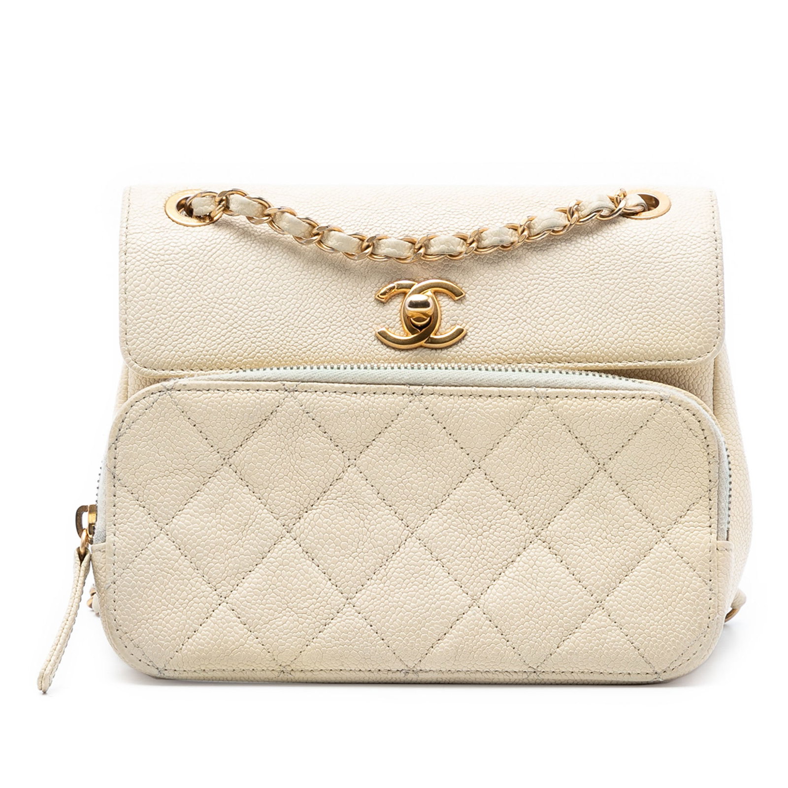Chanel Business Affinity Caviar Leather Messenger Crossbody Flap Bag White: Chanel Business Affinity Caviar Leather Messenger Crossbody Flap Bag White This Chanel Caviar Business Affinity Messenger Flap crossbody bag is crafted in white caviar leather. It features a leather-w