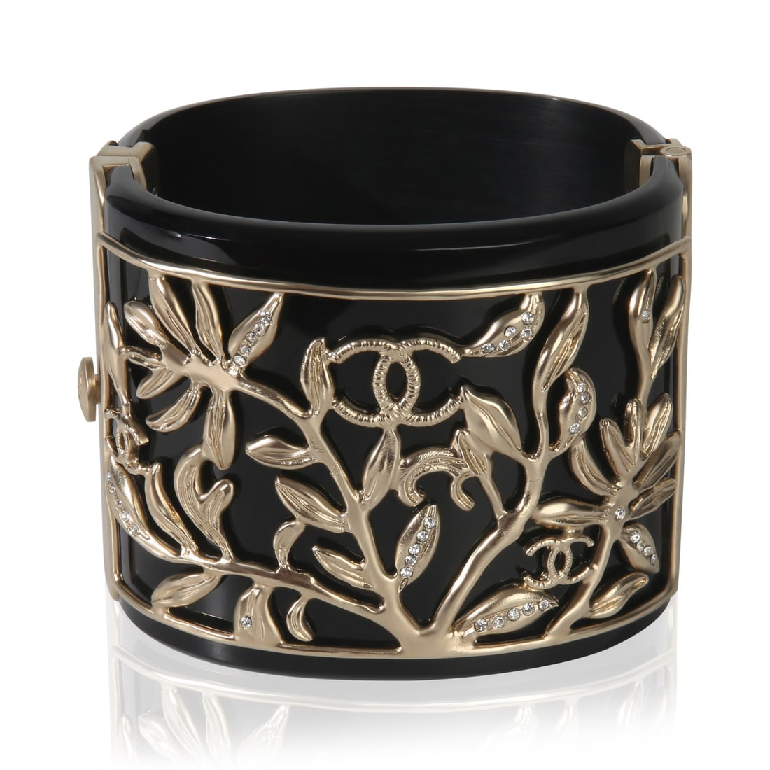 Chanel Women's Wide Resin Bracelet with Strass 2009 Collection with Box (1 of 5)