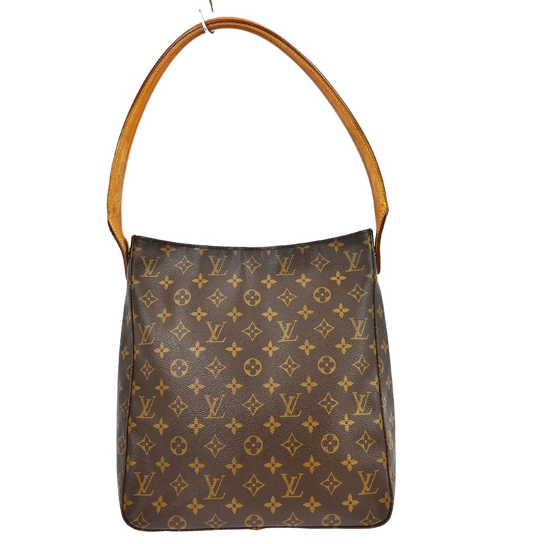 Louis Vuitton Looping GM Monogram Leather Shoulder Bag Brown: Louis Vuitton Looping GM Monogram Leather Shoulder Bag Brown This Louis Vuitton Looping GM shoulder bag features the iconic Monogram pattern on brown leather, complemented by beige leather handles and