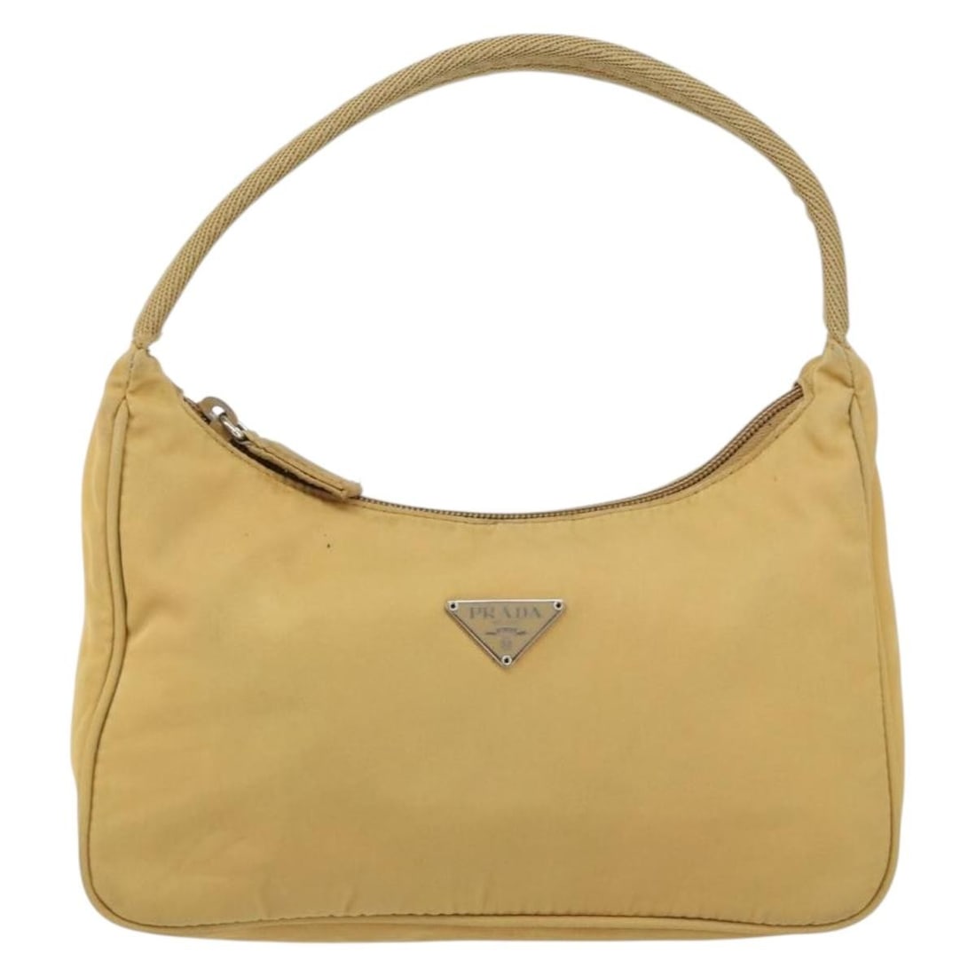 Beige Prada Re-Edition 2000 Nylon Hobo Bag Italy: Beige Prada Re-Edition 2000 Nylon Hobo Bag Italy This Prada Re-Edition 2000 Hobo bag is crafted from beige nylon and designed for women. It features a classic hobo silhouette and is made in Italy. The