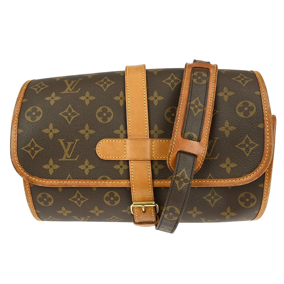 Louis Vuitton Marne Monogram Canvas Crossbody Shoulder Bag M51369: Louis Vuitton Marne Monogram Canvas Crossbody Shoulder Bag M51369 This Louis Vuitton Marne shoulder bag features the signature Monogram canvas leather with brown leather trim and a brown leather linin