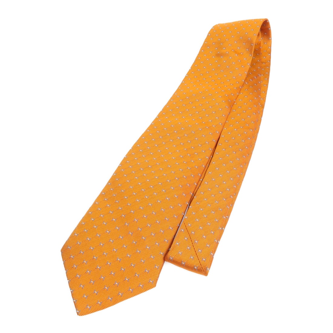 Orange Silk Tie by HERMES France (1 of 10)