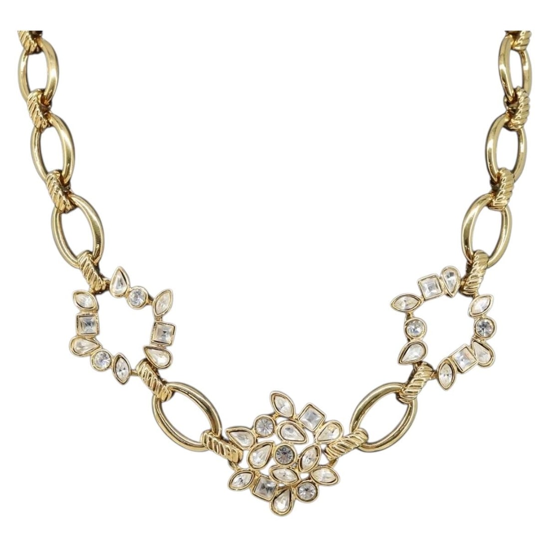 Gold Tone Metal Necklace by Saint Laurent for Women 19.7 Inch: Gold Tone Metal Necklace by Saint Laurent for Women 19.7 Inch This Saint Laurent women's necklace features a gold tone metal construction and a classic design. The necklace measures approximately 50 c