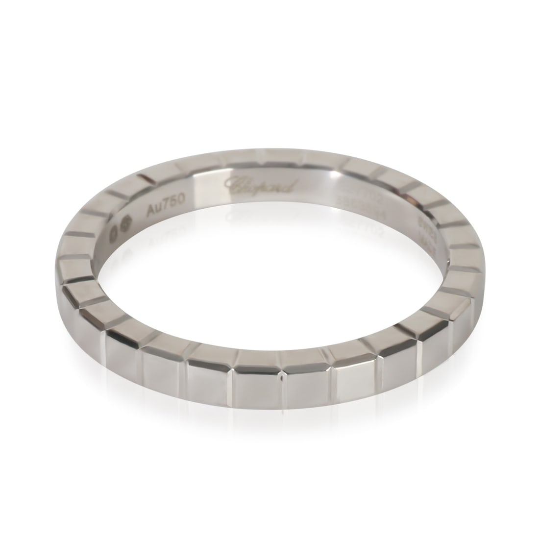Ice Cube Collection 18k White Gold Women's Band Ring Size 7 with Box and Papers (1 of 6)