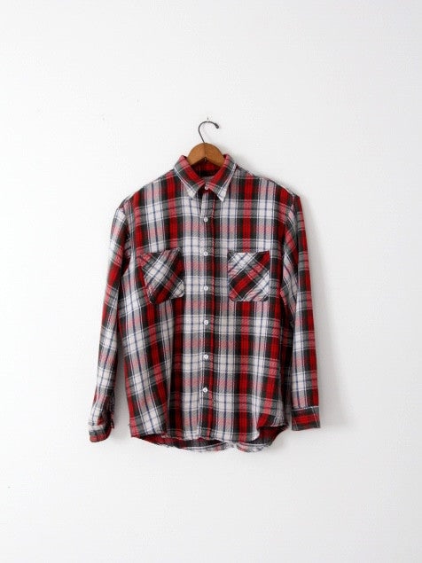 1970s Big Mac Plaid Flannel Work Shirt from JC Penney (1 of 5)