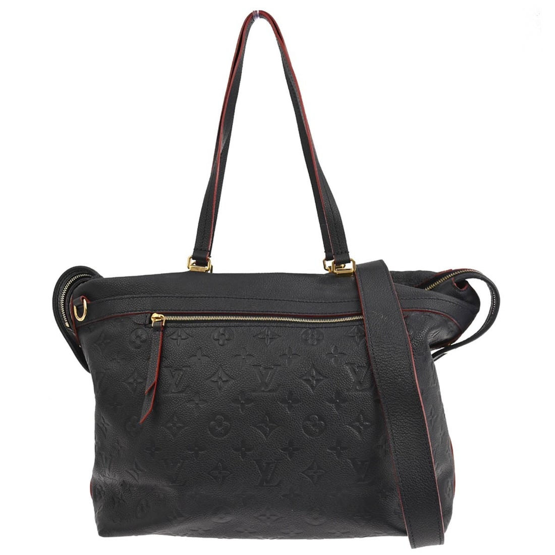 Boetie Empreinte Blue Monogram Leather Top Handle Bag by Louis Vuitton: Boetie Empreinte Blue Monogram Leather Top Handle Bag by Louis Vuitton This Louis Vuitton Boetie top handle bag features the iconic navy Monogram Empreinte leather with double handles and a zip closur