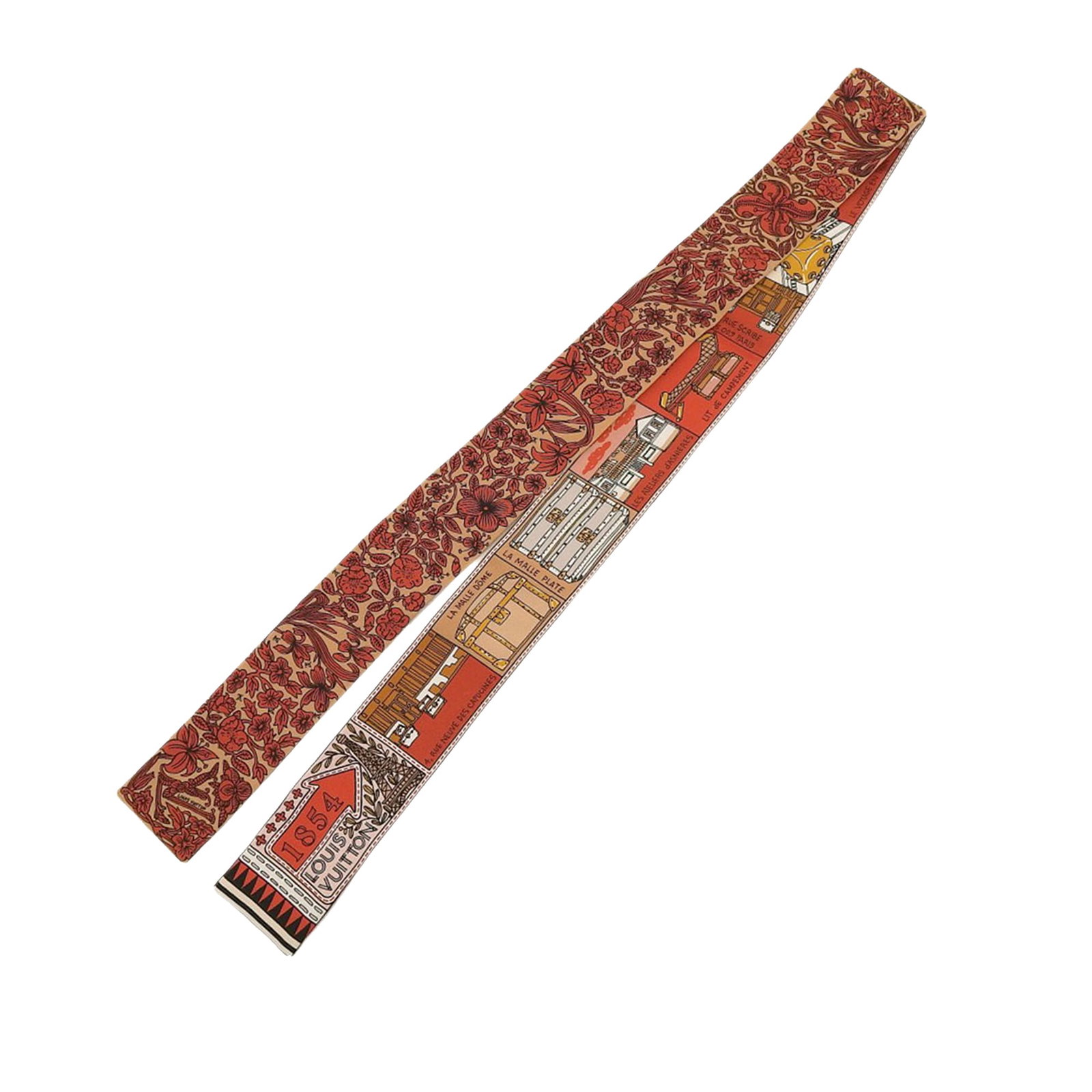 Louis Vuitton Jeu De Louis BB Brown Silk Scarf French Accessory (1 of 6)