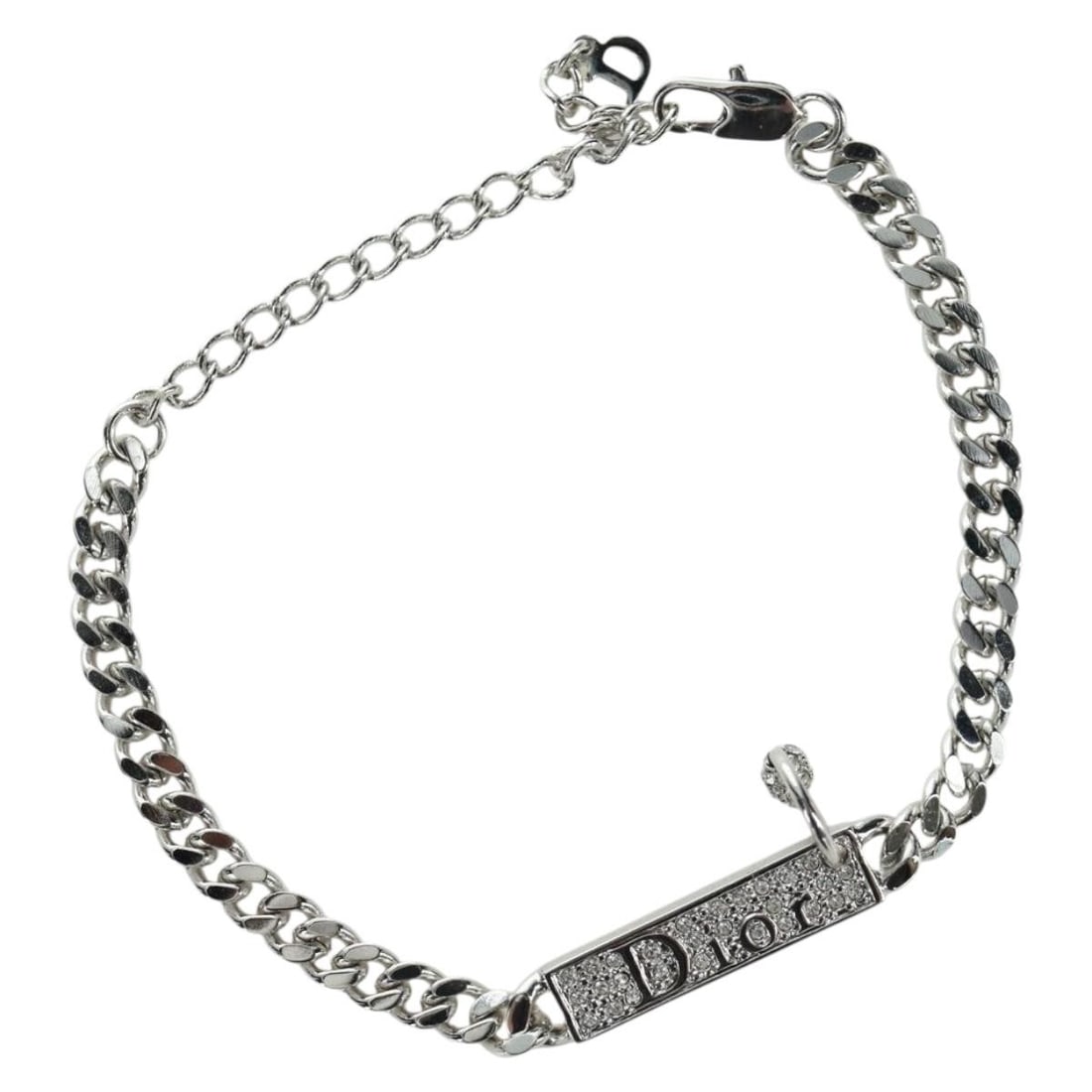 Silver Tone Metal Bracelet by Christian Dior for Women 8.7 Inch: Silver Tone Metal Bracelet by Christian Dior for Women 8.7 Inch This Christian Dior bracelet features a silver-tone metal design, crafted for women. The bracelet measures approximately 22 cm (8.7 inch