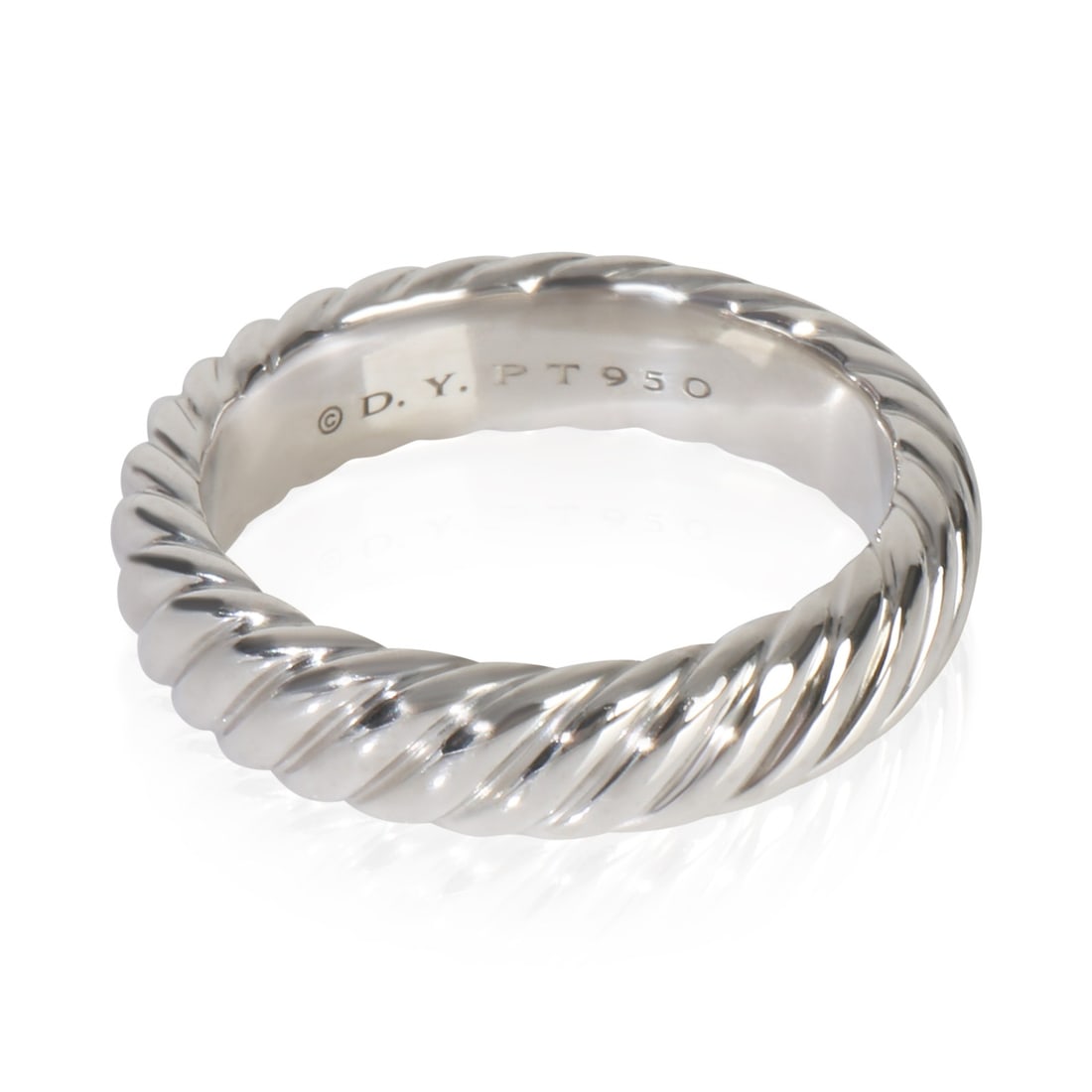 Platinum 5mm Cable Band Ring by David Yurman Size 7.5 (1 of 4)