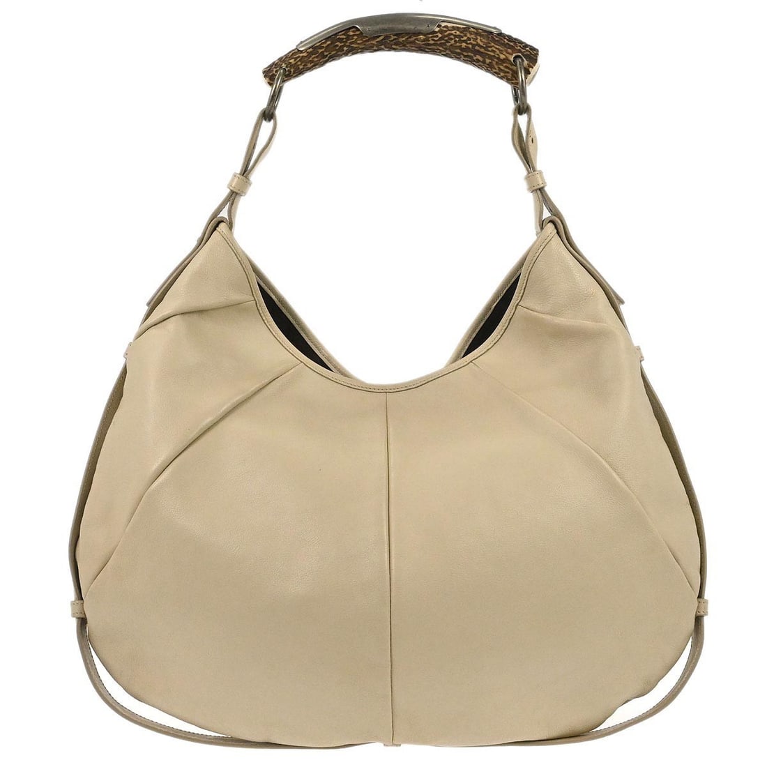 Saint Laurent Mombasa Large Off-white Leather Top Handle Bag (1 of 10)