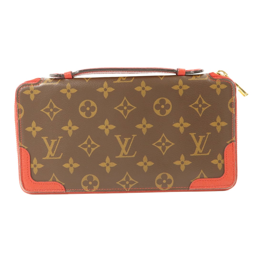 Louis Vuitton Retiro Long Wallet Monogram Canvas with Gold Hardware: Louis Vuitton Retiro Long Wallet Monogram Canvas with Gold Hardware This Louis Vuitton Retiro wallet features the iconic Monogram pattern on brown PVC coated canvas. Designed as an around long wallet,