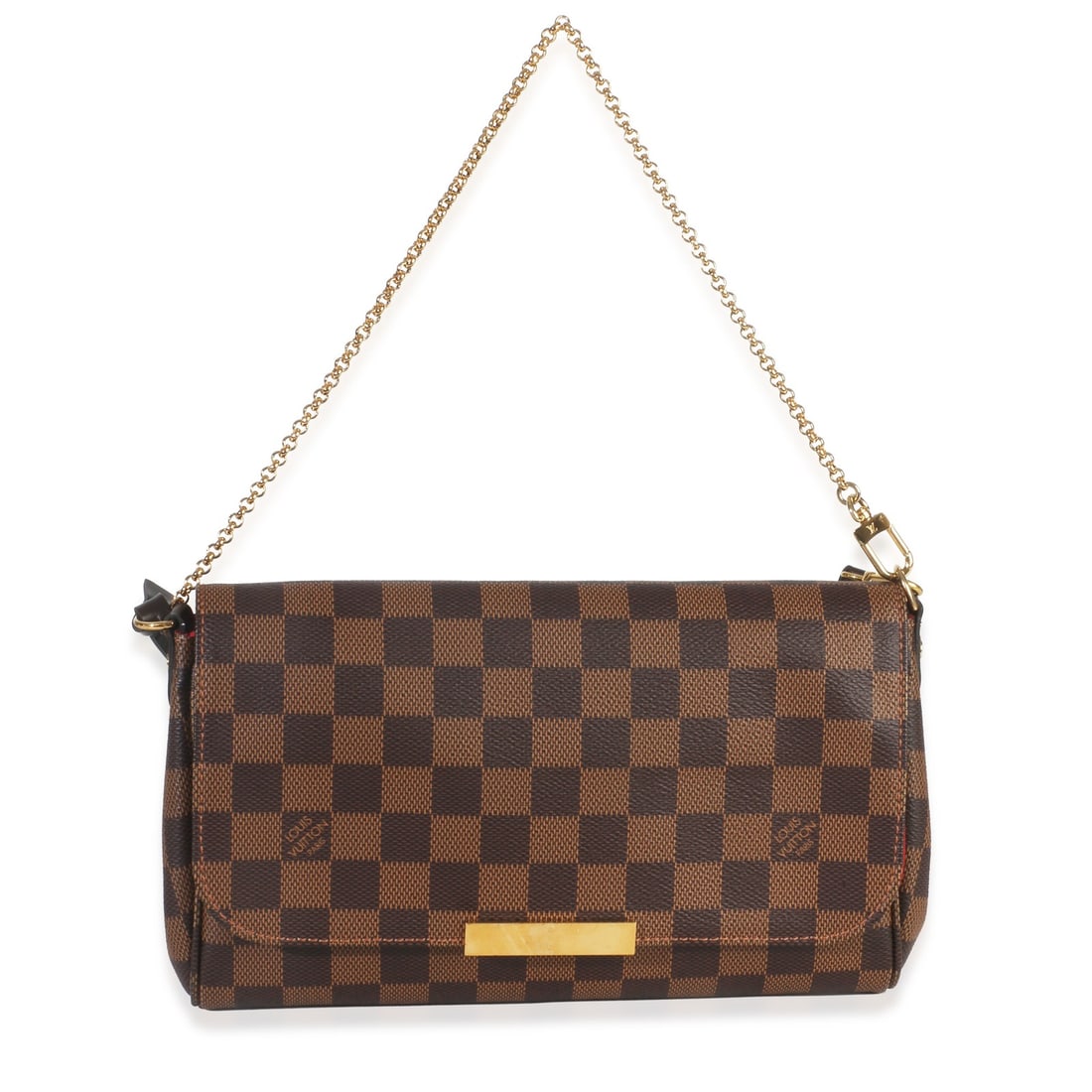 Louis Vuitton Favorite MM Shoulder Bag Damier Ebene Canvas With Accessories (1 of 8)
