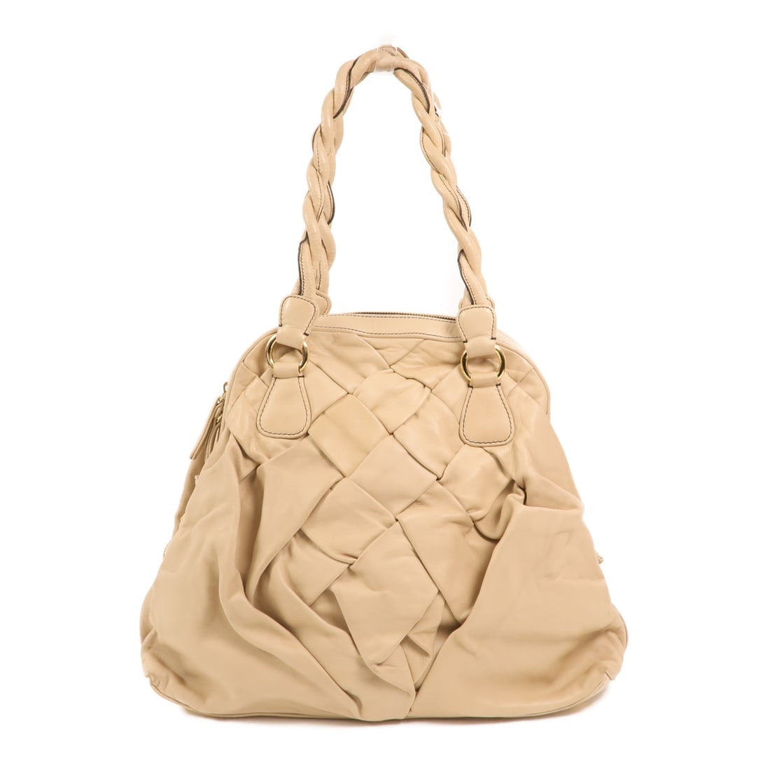 Valentino Beige Lambskin Leather Shoulder Bag Gold Hardware: Valentino Beige Lambskin Leather Shoulder Bag Gold Hardware This Valentino shoulder bag is crafted from beige lambskin leather and features gold-tone hardware. Designed for women, it offers a classic 