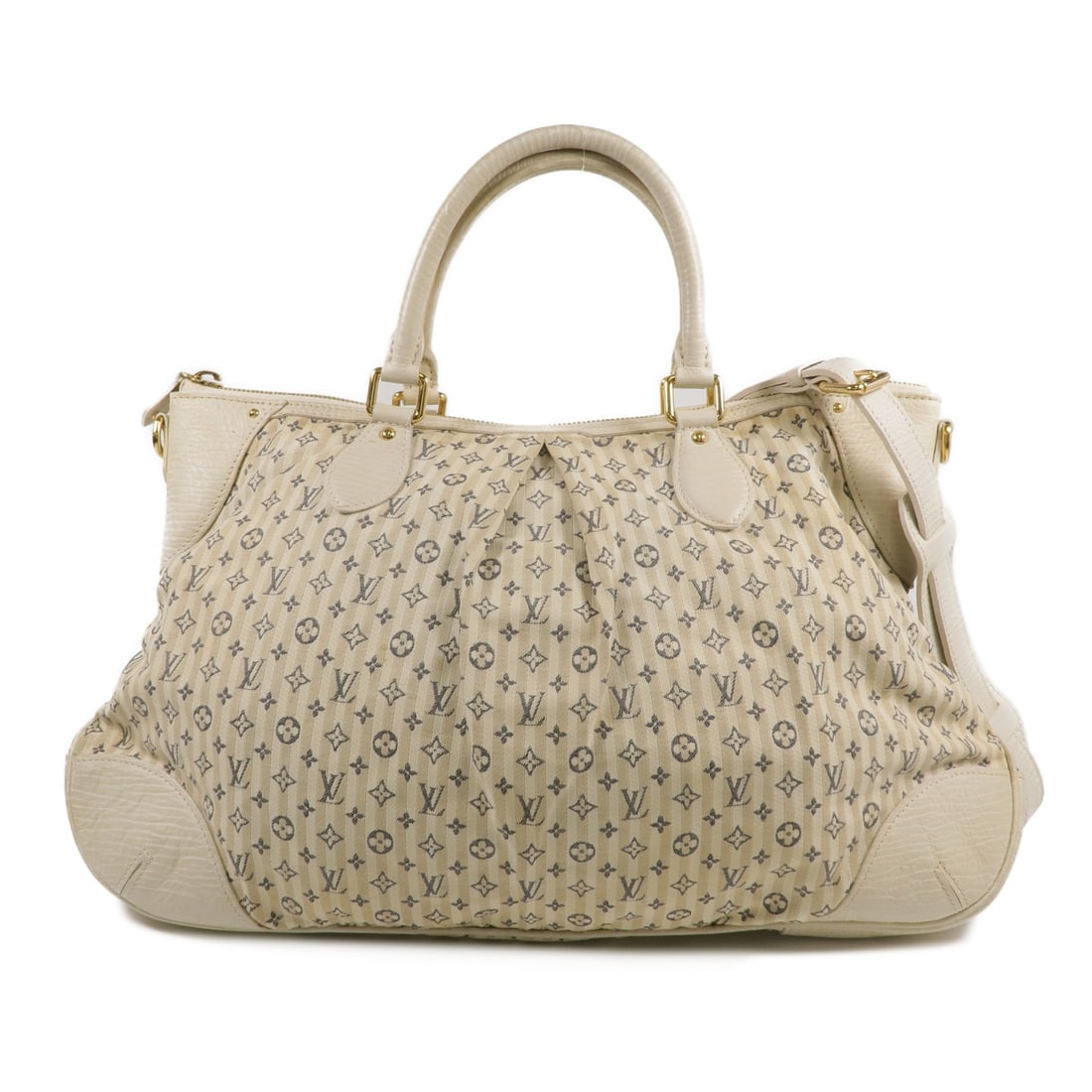 LOUIS VUITTON Marina GM Monogram Mini Lin 2 Way Shoulder Bag White: LOUIS VUITTON Marina GM Monogram Mini Lin 2 Way Shoulder Bag White Introducing the LOUIS VUITTON LV GHW Marina GM 2 Way Shoulder Bag, a stylish and versatile accessory perfect for any occasion. Crafte