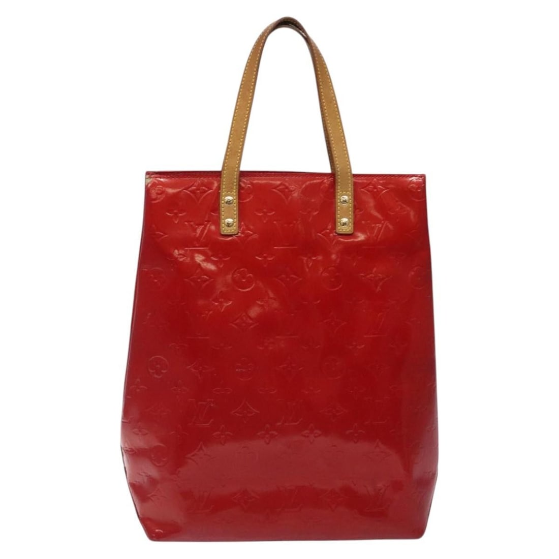 Louis Vuitton Reade Red Patent Leather Monogram Tote Bag (1 of 18)