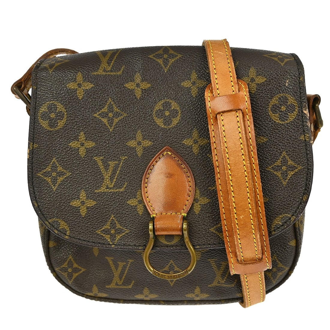 Louis Vuitton Saint Cloud MM Monogram Canvas Medium Shoulder Bag: Louis Vuitton Saint Cloud MM Monogram Canvas Medium Shoulder Bag This is a vintage Louis Vuitton Saint Cloud MM shoulder bag featuring the iconic monogram canvas with leather trim. The bag includes a 