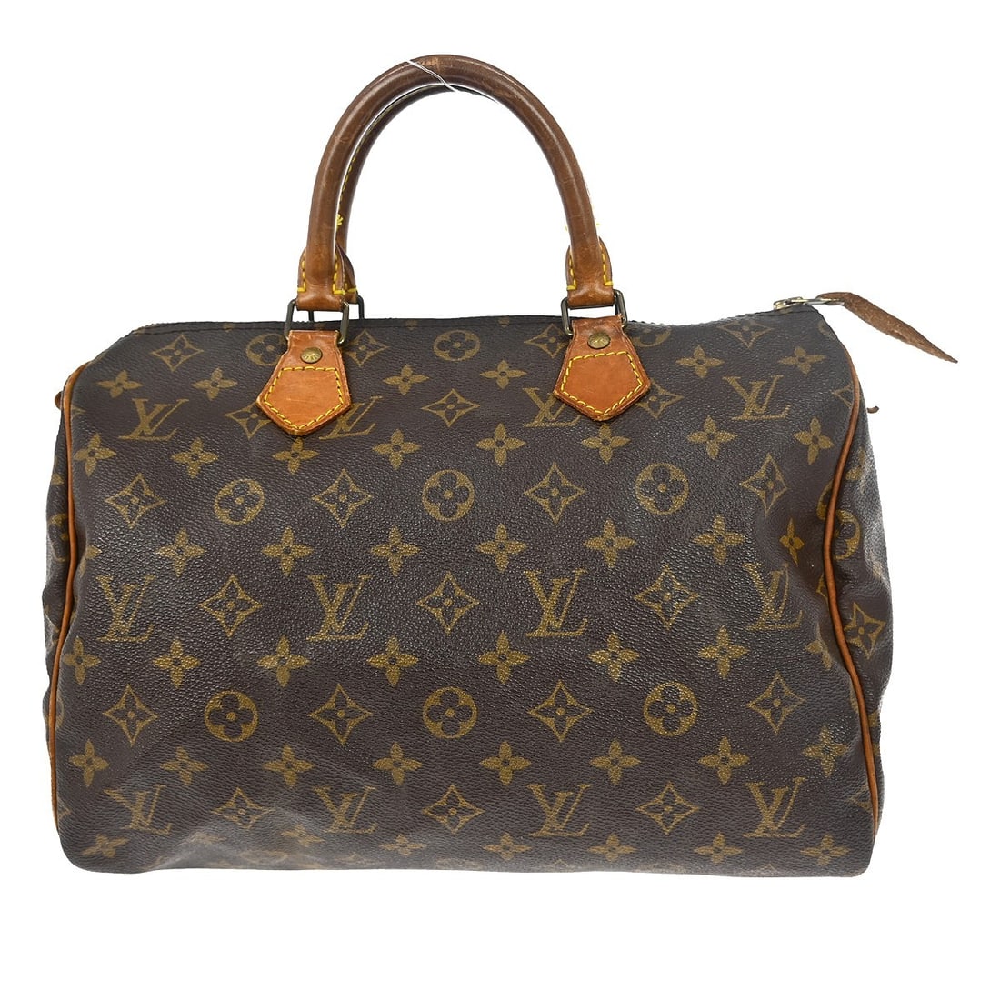 Louis Vuitton Speedy 30 Monogram Canvas Satchel Bag M41526: Louis Vuitton Speedy 30 Monogram Canvas Satchel Bag M41526 The Louis Vuitton Speedy 30 handbag features the iconic monogram canvas exterior with beige leather double handles, a zip closure, and a medi