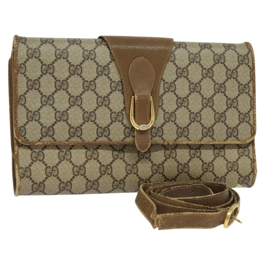 Gucci GG Supreme Beige Gold PVC Leather Shoulder Bag 904 02 050 Italy: Gucci GG Supreme Beige Gold PVC Leather Shoulder Bag 904 02 050 Italy This is a Gucci GG Supreme shoulder bag crafted from beige and gold PVC leather and GG canvas. Designed for women, the bag feature