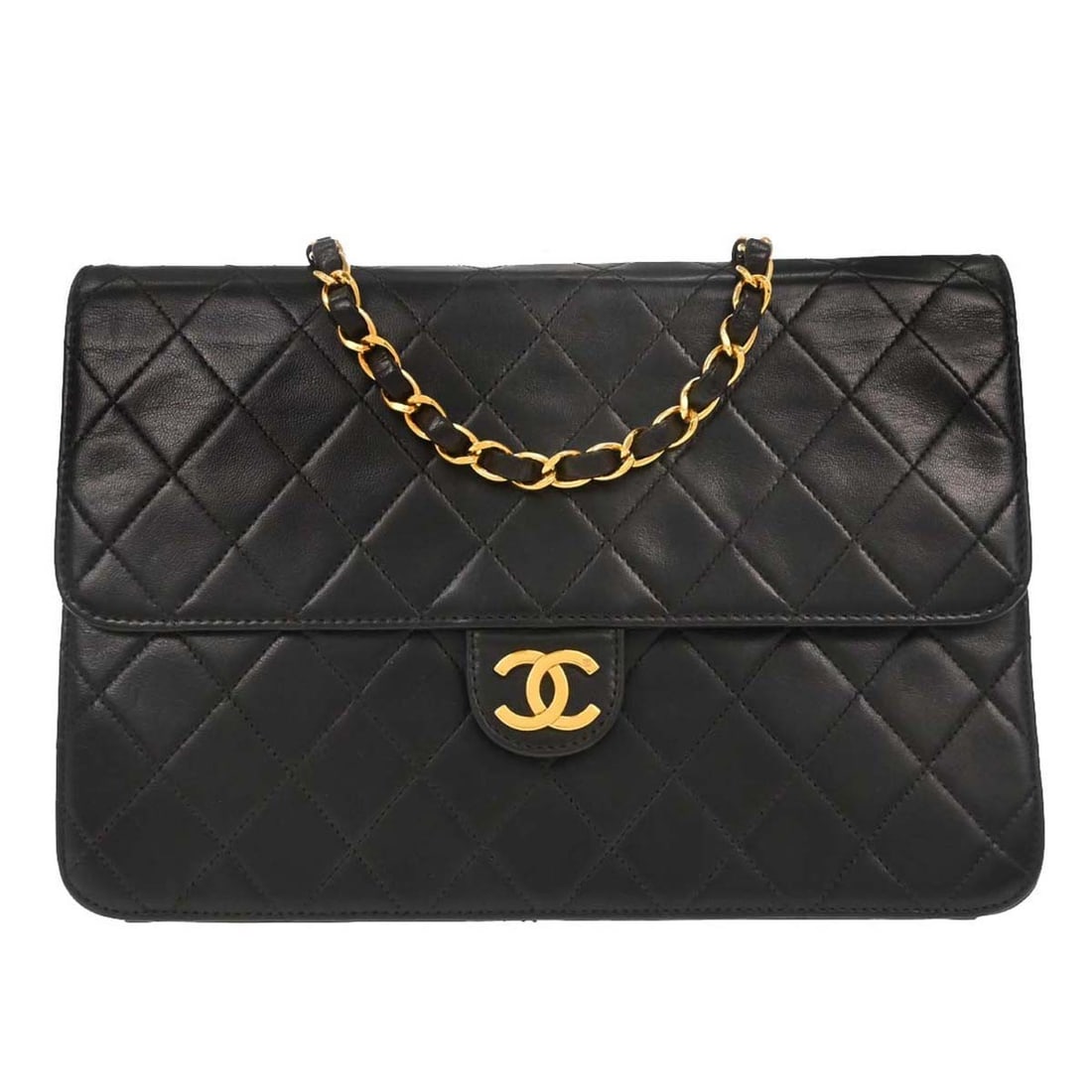 Classic Single Flap Medium Lambskin Shoulder Bag with Turn Lock Closure (1 of 18)