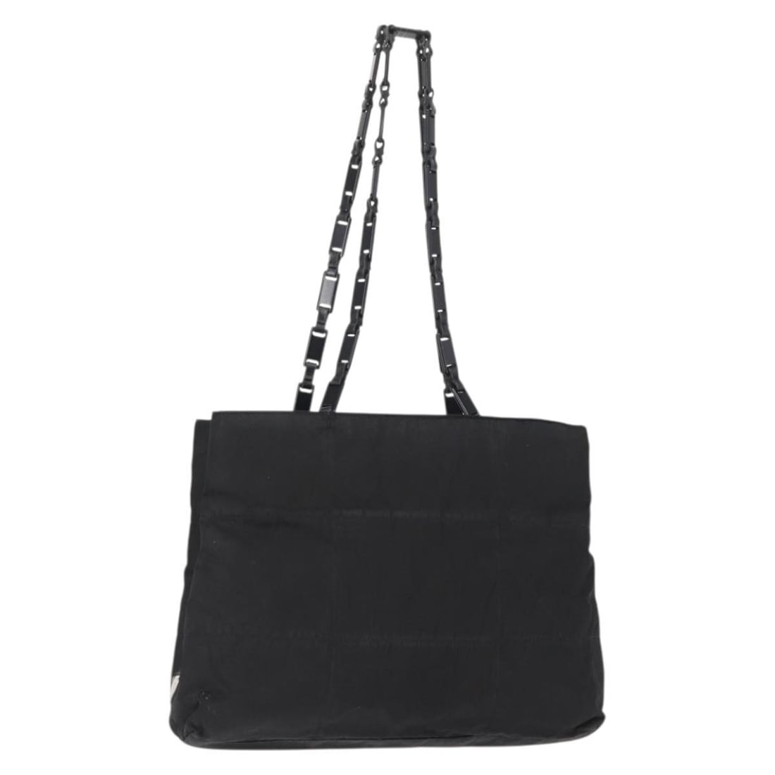 PRADA Black Nylon Tote Bag Italy Auth 155194: PRADA Black Nylon Tote Bag Italy Auth 155194 This authentic PRADA Tote Bag is a stylish and practical accessory made from durable nylon in a classic black color. With dimensions of approximately 13.4 