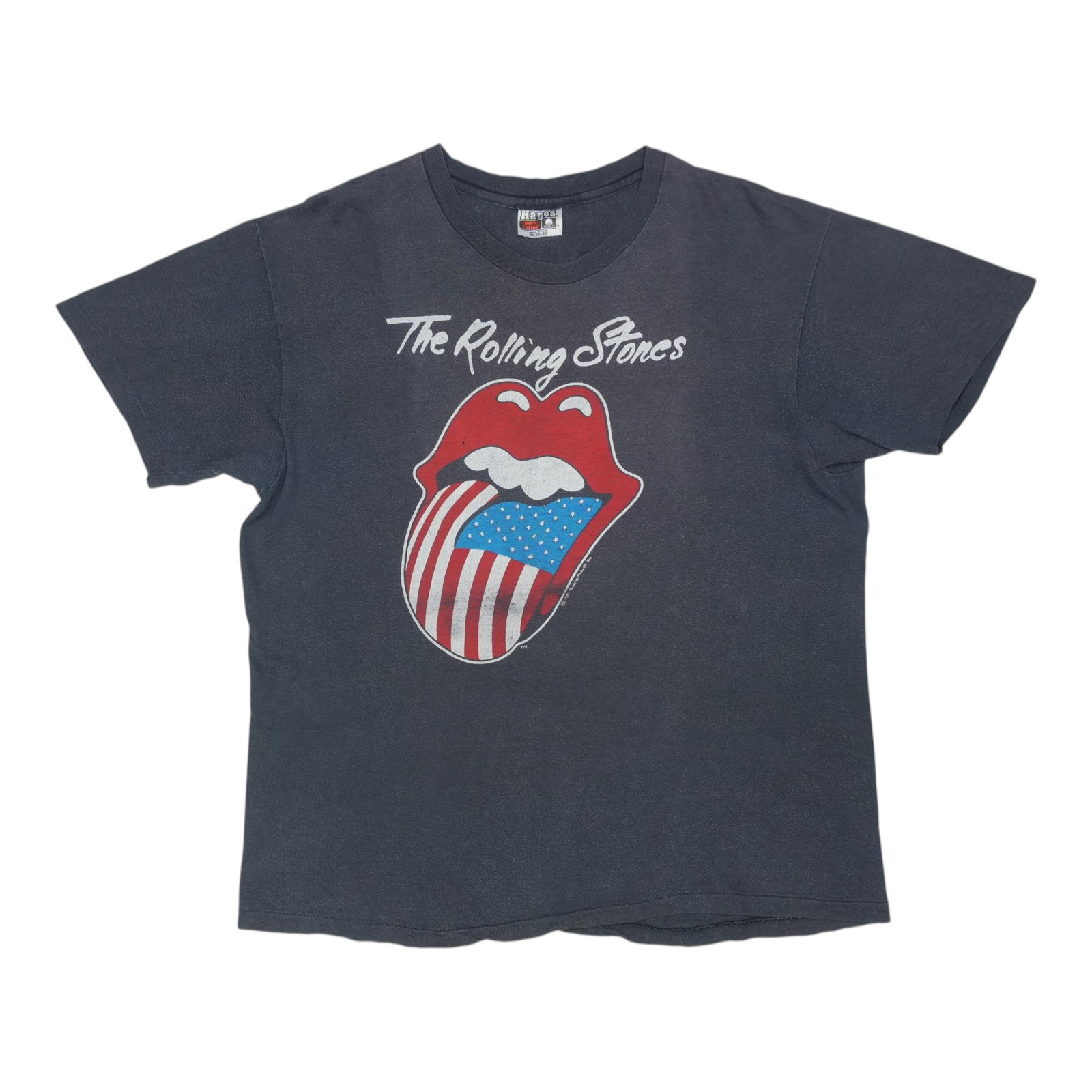 Vintage 1981 Rolling Stones Cotton Black Tour T-Shirt XL: Vintage 1981 Rolling Stones Cotton Black Tour T-Shirt XL This is an original vintage 1981 Rolling Stones North American Tour shirt featuring front and back graphics. Made from 100% cotton, the black s