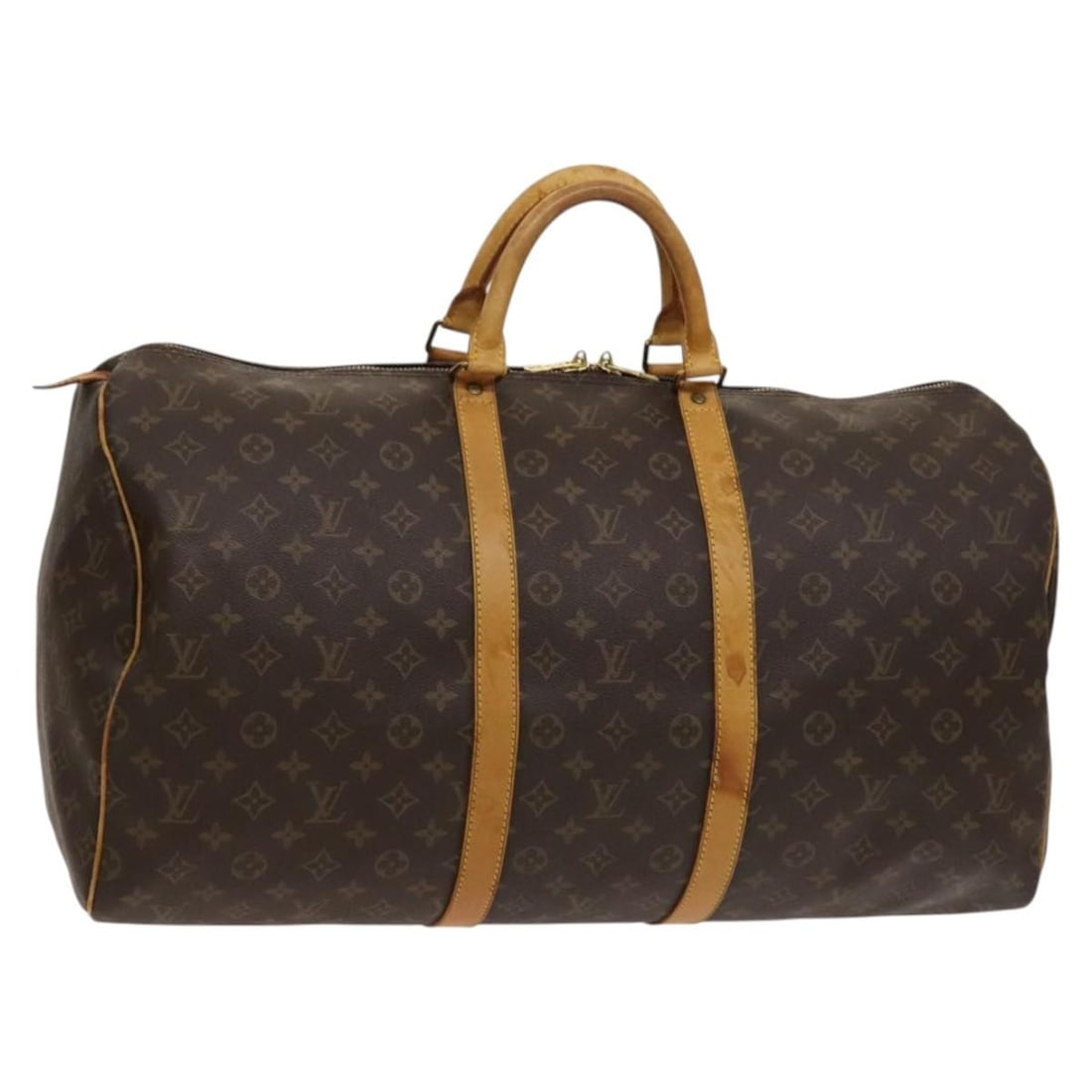 LOUIS VUITTON Monogram Keepall 55 Boston Bag M41424 Authentic (1 of 18)