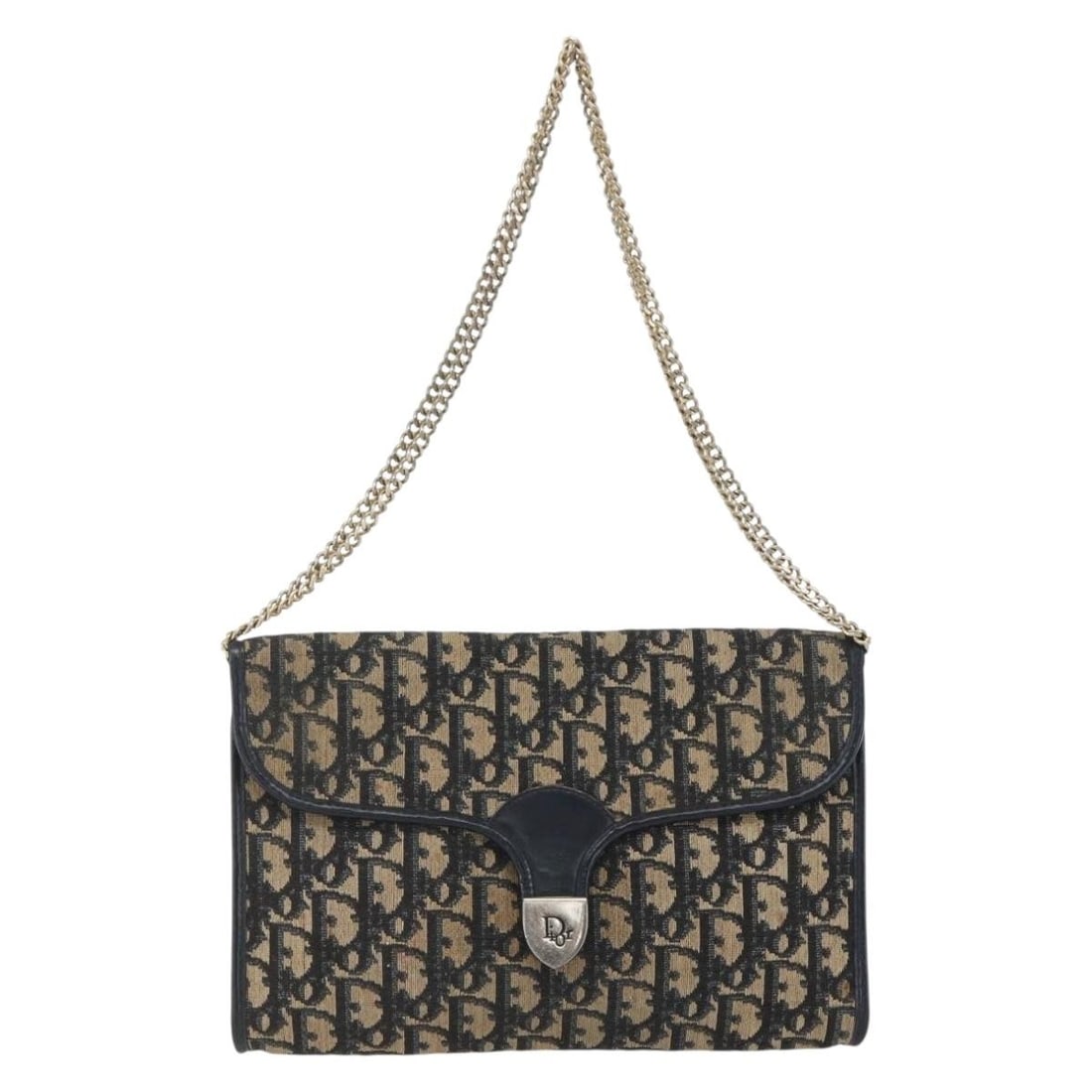 Vintage Christian Dior Navy Canvas Shoulder Bag Trotter Model: Vintage Christian Dior Navy Canvas Shoulder Bag Trotter Model This Christian Dior Vintage Trotter Shoulder Bag is crafted from navy canvas with leather accents. Designed for women, it features a shoul