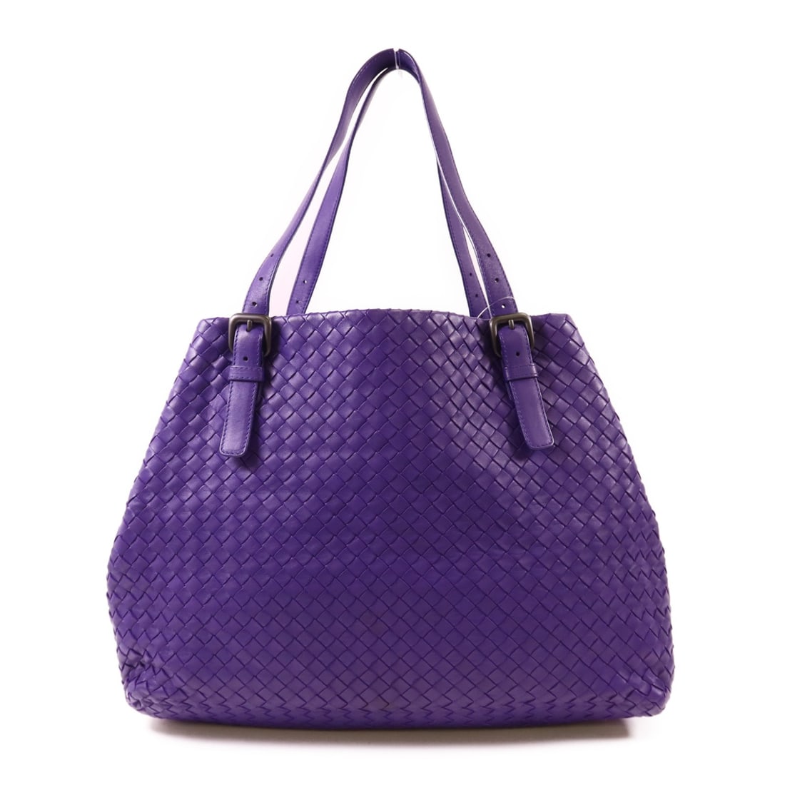 Bottega Veneta Intrecciato Purple Leather Shoulder Bag from Italy: Bottega Veneta Intrecciato Purple Leather Shoulder Bag from Italy This Bottega Veneta shoulder bag features the brand's signature Intrecciato woven leather design in a striking purple color. Crafted i