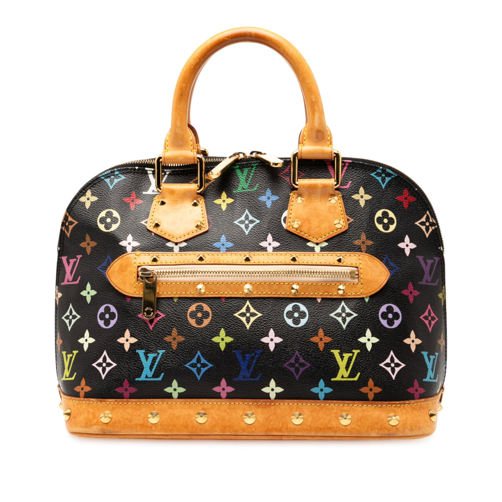 Louis Vuitton Monogram Multicolore Alma PM Handbag Black Canvas (1 of 10)