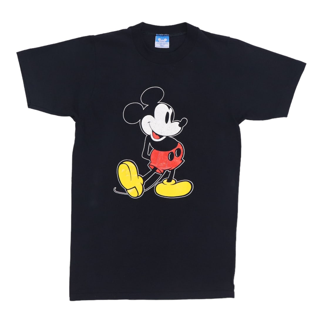Vintage 1980s Black 100 Percent Cotton Mickey Mouse Disney T Shirt: Vintage 1980s Black 100 Percent Cotton Mickey Mouse Disney T Shirt This is an original vintage Mickey Mouse Disney shirt from the 1980s, featuring graphics on both the front and back. Made from 100% c