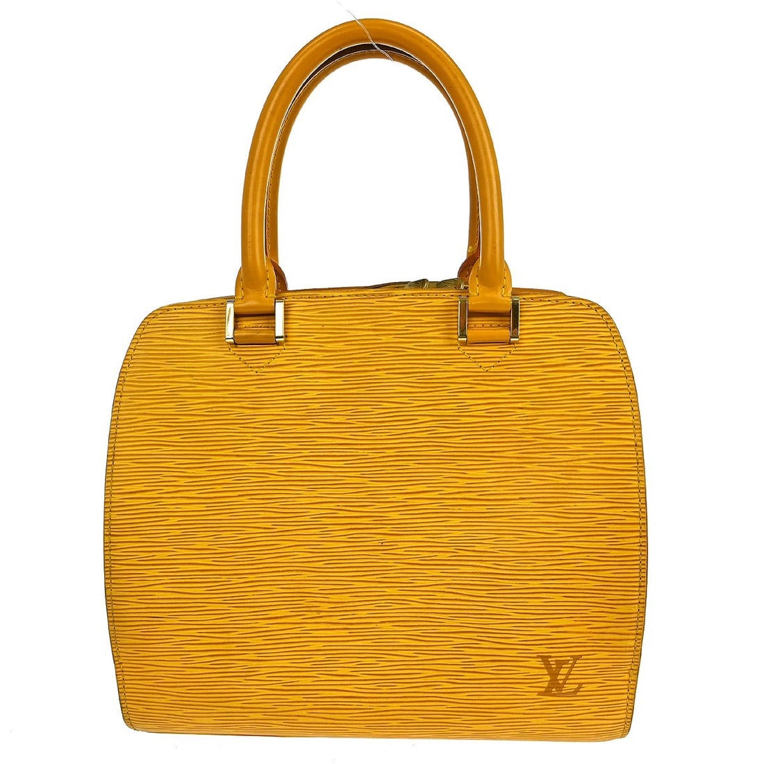 Louis Vuitton Pont Neuf Yellow Epi Leather Satchel M52059: Louis Vuitton Pont Neuf Yellow Epi Leather Satchel M52059 This Louis Vuitton Pont Neuf handbag features durable yellow Epi leather with a distinctive textured pattern and the iconic logo accent. The b