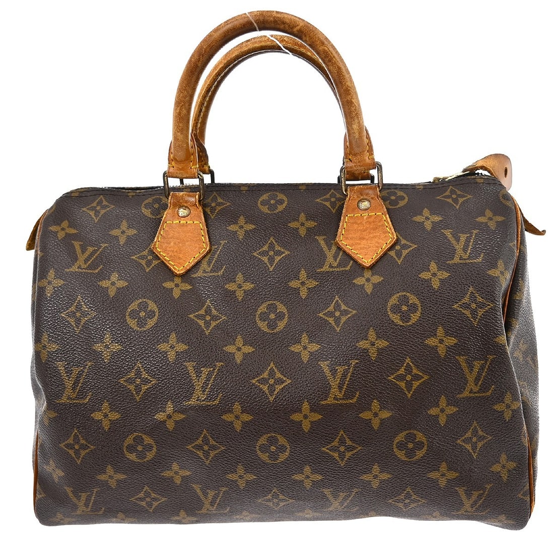 Louis Vuitton Speedy 30 Monogram Canvas Satchel Bag M41526: Louis Vuitton Speedy 30 Monogram Canvas Satchel Bag M41526 This Louis Vuitton Speedy 30 handbag features the iconic monogram canvas exterior with beige leather double handles and a classic zip closure