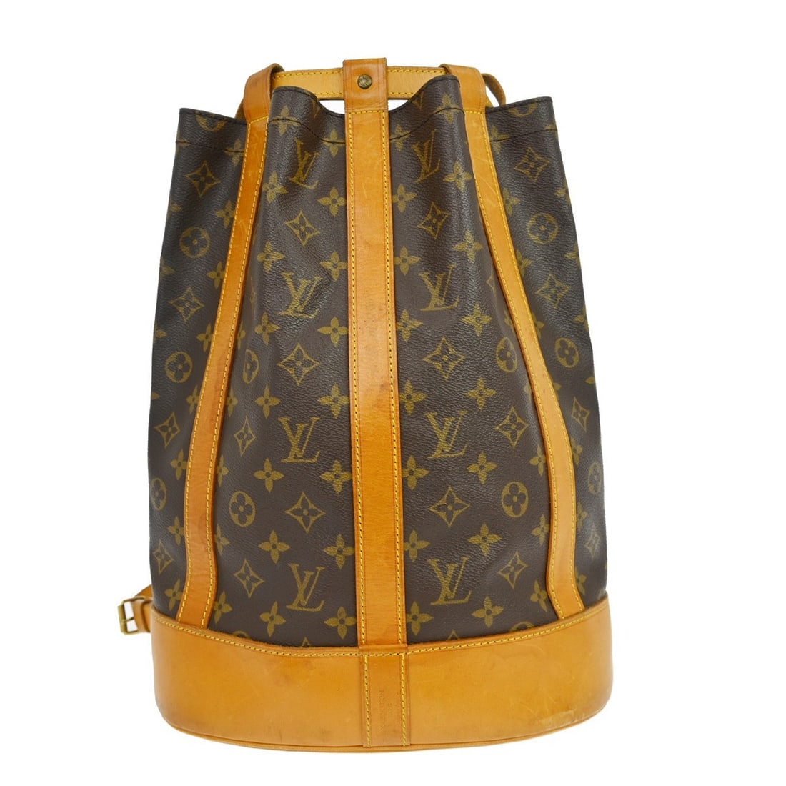 Louis Vuitton Randonnee PM Monogram Canvas Bucket Shoulder Bag Brown (1 of 15)