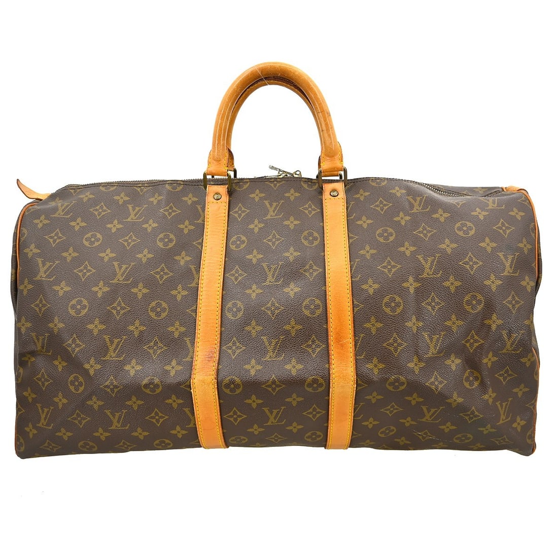 Louis Vuitton Keepall 55 Monogram Canvas Extra Large Travel Duffle Bag: Louis Vuitton Keepall 55 Monogram Canvas Extra Large Travel Duffle Bag The Louis Vuitton Keepall 55 is an extra large travel duffle bag crafted from signature monogram canvas leather. It features doub