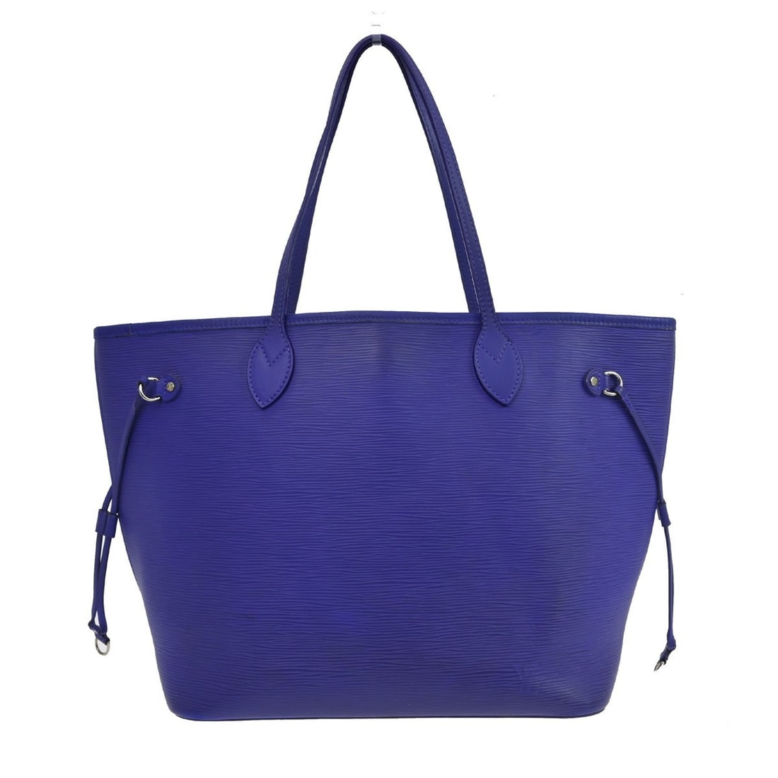 Louis Vuitton Neverfull Blue Epi Leather Tote Bag 32cm: Louis Vuitton Neverfull Blue Epi Leather Tote Bag 32cm This Louis Vuitton Neverfull Tote is crafted from blue Epi leather and designed for women. The bag features visible scratches and scuffs on the e