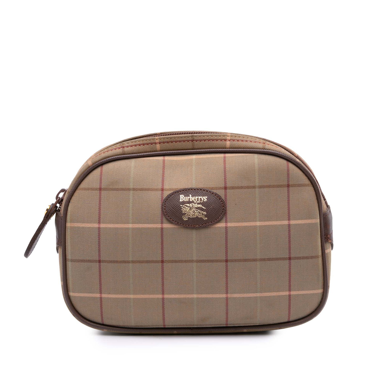 Burberry Vintage Check Canvas Clutch Brown Fabric Bag: Burberry Vintage Check Canvas Clutch Brown Fabric Bag This Burberry Vintage Check Canvas Clutch is a stylish accessory that combines functionality with a classic design. The clutch features a durable 