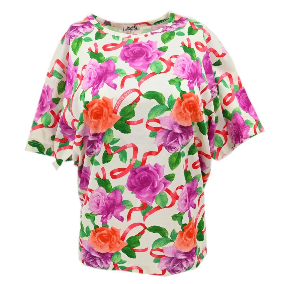 Purple Cotton Hermes Basic Short Sleeve T-Shirt Size S (1 of 10)