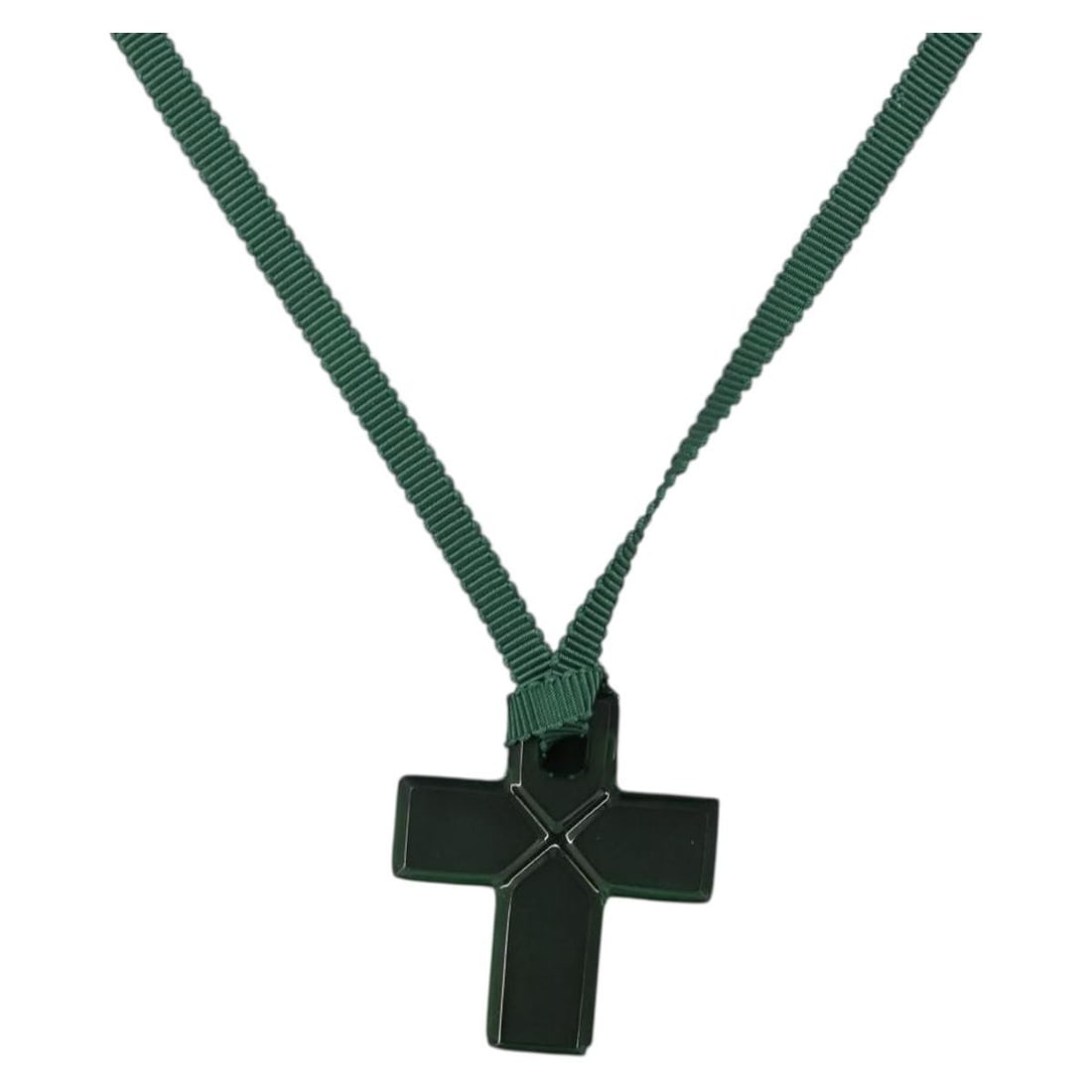Baccarat Green Glass Necklace 76cm Authentic France (1 of 15)