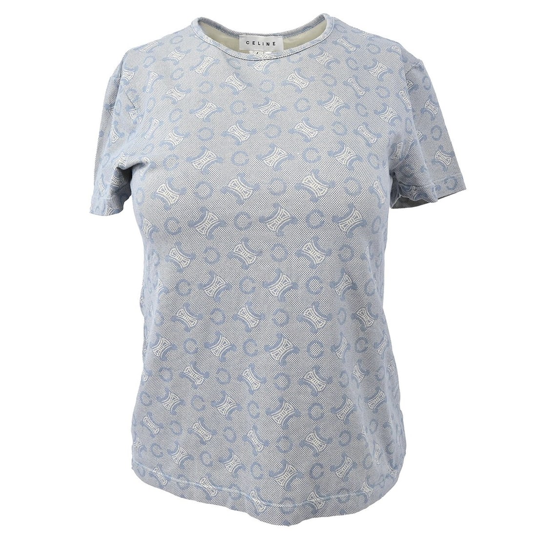 Light Blue Celine Macadam Vintage Short Sleeve T-Shirt Size Large (1 of 10)