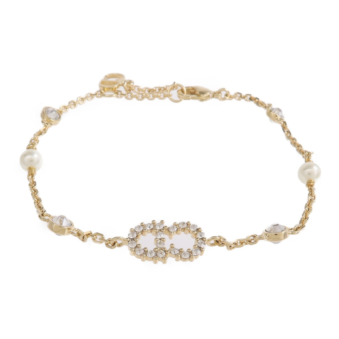 Dior Gold Tone Metal Women's CD Logo Bracelet (1 of 9)