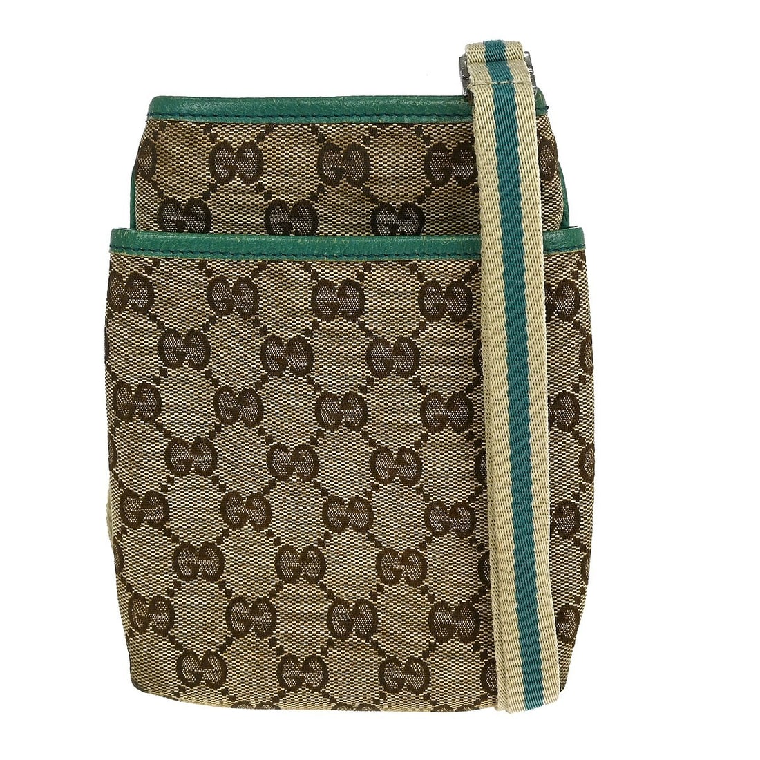 Gucci GG Beige Canvas and Leather Medium Crossbody Shoulder Bag 141863 001998: Gucci GG Beige Canvas and Leather Medium Crossbody Shoulder Bag 141863 001998 This Gucci shoulder bag features the classic GG canvas pattern in beige, complemented by leather exterior details. Designe