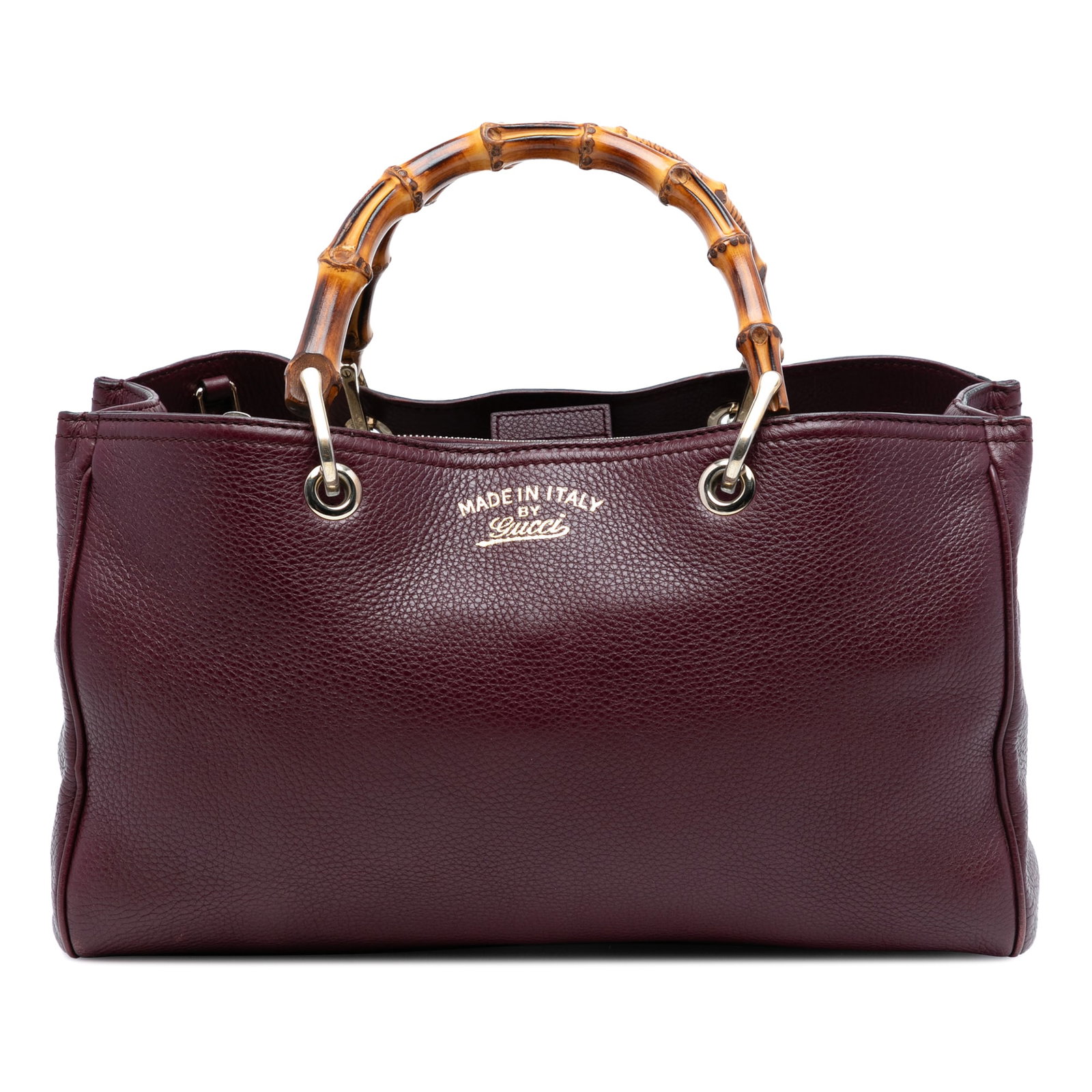 Gucci Medium Calfskin Bamboo Shopper Bag Red Leather: Gucci Medium Calfskin Bamboo Shopper Bag Red Leather This Gucci Medium Calfskin Bamboo Shopper Satchel is a luxurious accessory designed for style and practicality. Crafted from high-quality leather, 