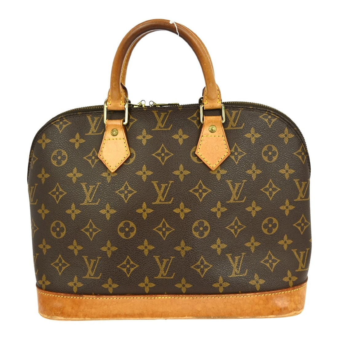 Louis Vuitton Alma Brown Monogram Canvas Handbag 30cm x 23.5cm x 16cm: Louis Vuitton Alma Brown Monogram Canvas Handbag 30cm x 23.5cm x 16cm The Louis Vuitton Alma Handbag features the iconic monogram canvas in brown, designed for female use. It measures 30cm x 23.5cm x 