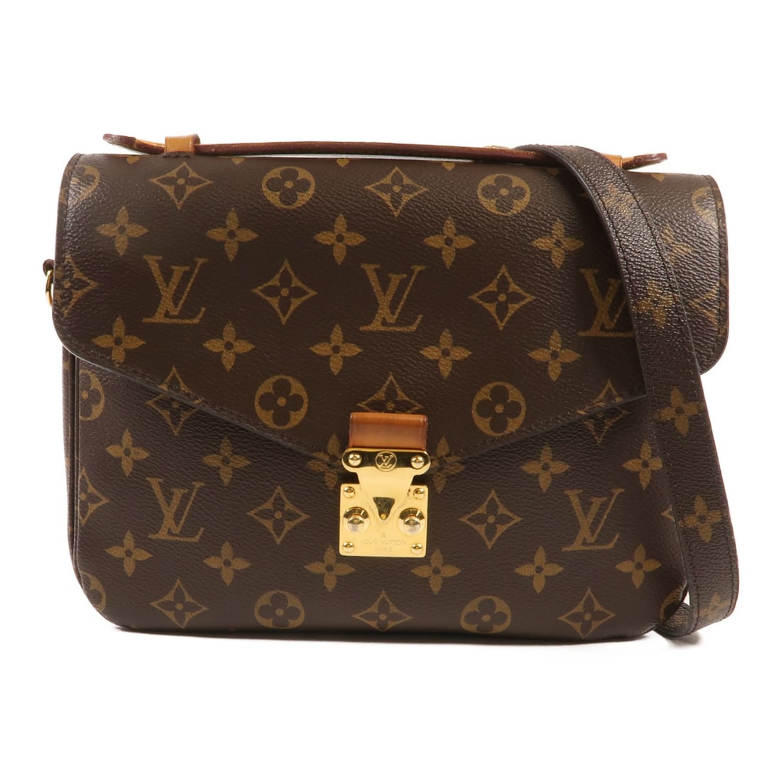 LOUIS VUITTON Pochette Metis MM 2 Way Bag M44875 Monogram Brown: LOUIS VUITTON Pochette Metis MM 2 Way Bag M44875 Monogram Brown This Louis Vuitton Pochette Metis MM is a versatile 2-way shoulder bag that combines style and functionality. Crafted from durable PVC c