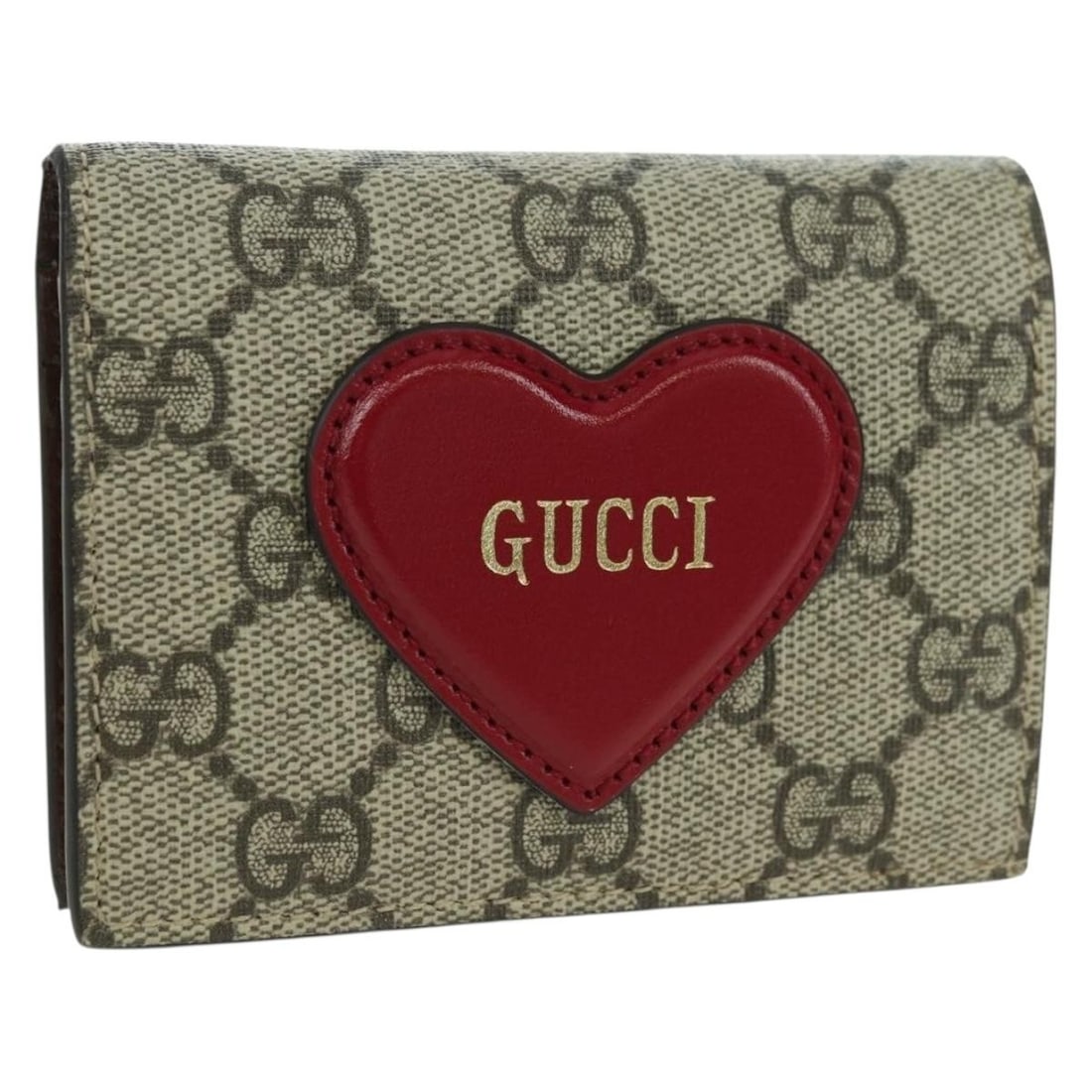 Beige GG Supreme PVC Leather Compact Wallet by Gucci Model 648848: Beige GG Supreme PVC Leather Compact Wallet by Gucci Model 648848 This GUCCI GG Supreme compact wallet features a beige PVC leather and GG canvas exterior. Designed for women, it offers a practical co