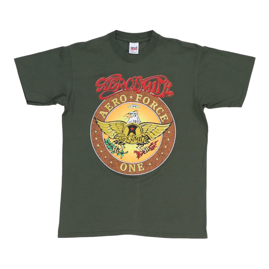 Aerosmith 1999 Tour Green Cotton Large Vintage Concert T-Shirt: Aerosmith 1999 Tour Green Cotton Large Vintage Concert T-Shirt This is an original vintage 1999 Aerosmith World Tour shirt, featuring both front and back graphics. Made from 100% cotton, the shirt com
